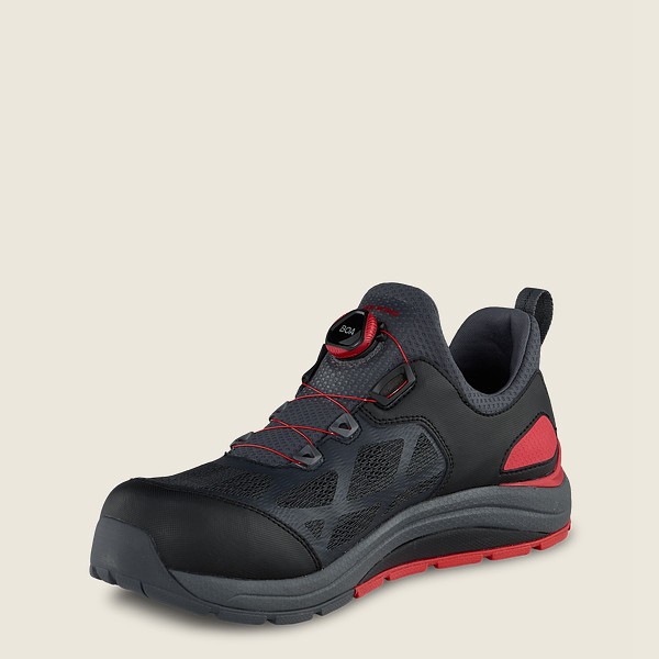 Red Wing Mens Cooltech™ Athletics - Safety Toe - Work Shoes Black/Red - 5341GOFNY